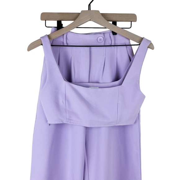 Princess Polly Huxley Two Piece Crop Top Trouser Set in Lilac - Picture 6 of 16